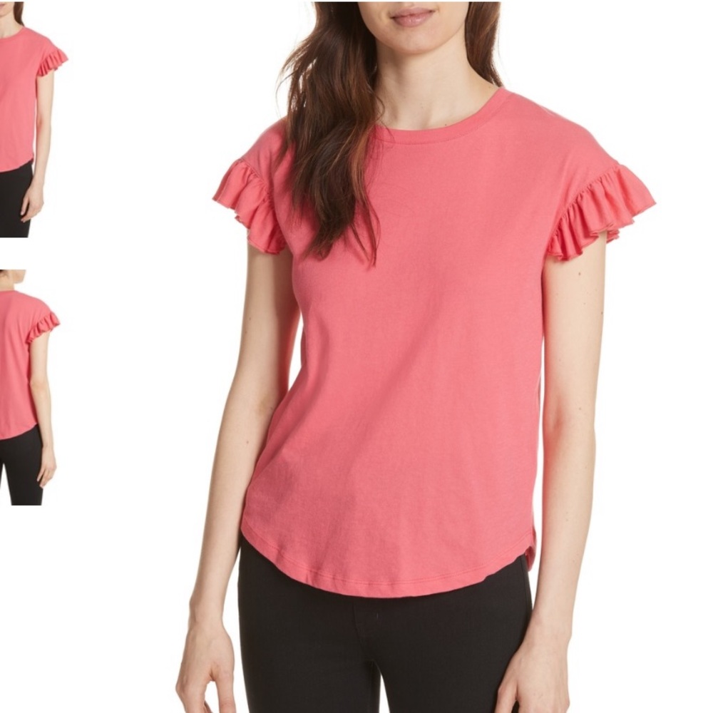 Kate Spade New York Pink Ruffle Sleeve Tee - Picture 5 of 16